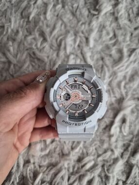 Casio Baby-G BA110 Series Baby Blue & Rose Gold Sport Watch